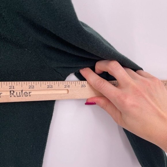 Love Ella Women's Dark green V-Neck Sweater - Picture 4 of 8